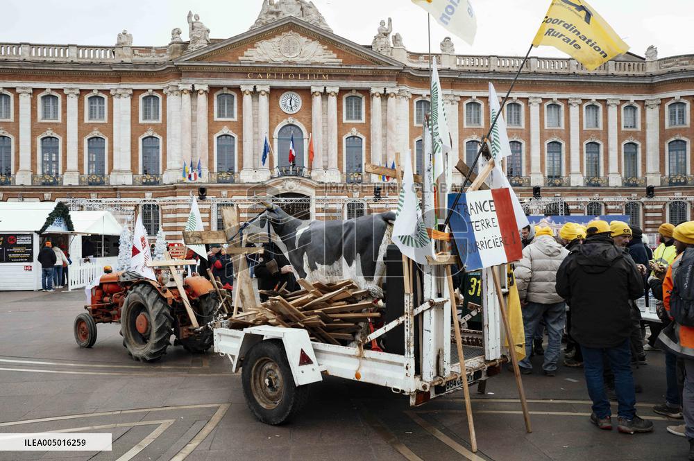 Action By The Inter-Union Group Of Farmers In Toulouse