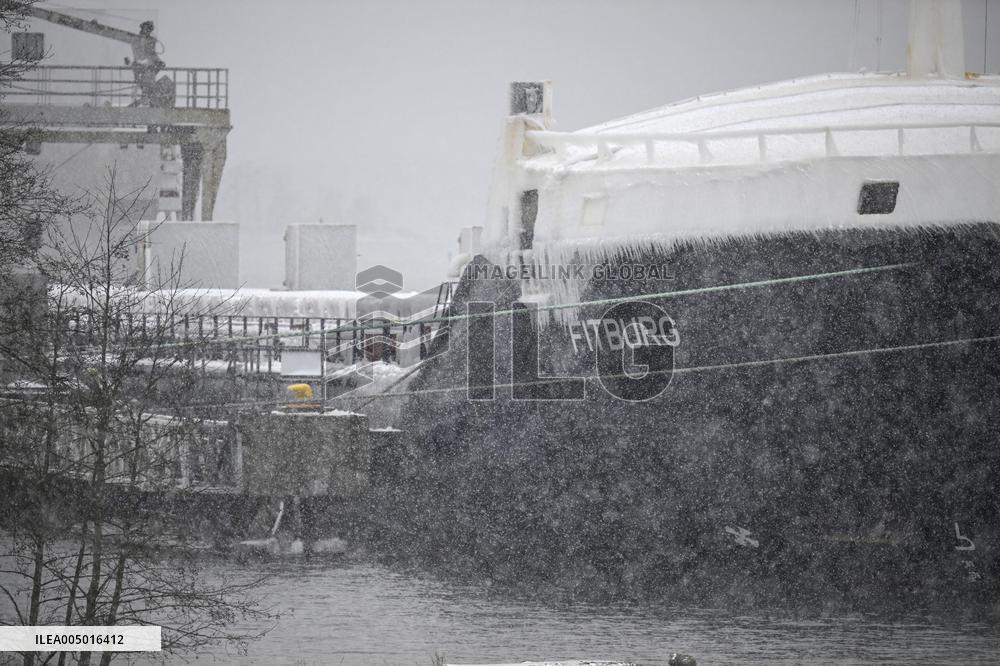 Cable break in the Gulf of Finland - Fitburg ship