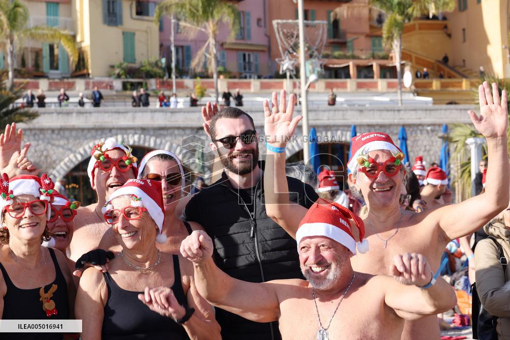 Louis Sarkozy in Menton For New Year’s Day Dip - France