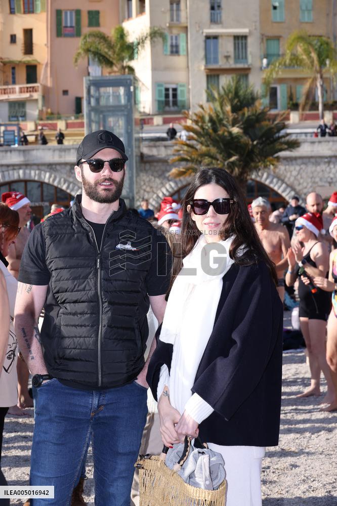 Louis Sarkozy in Menton For New Year’s Day Dip - France