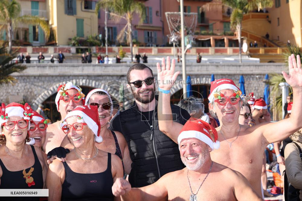 Louis Sarkozy in Menton For New Year’s Day Dip - France