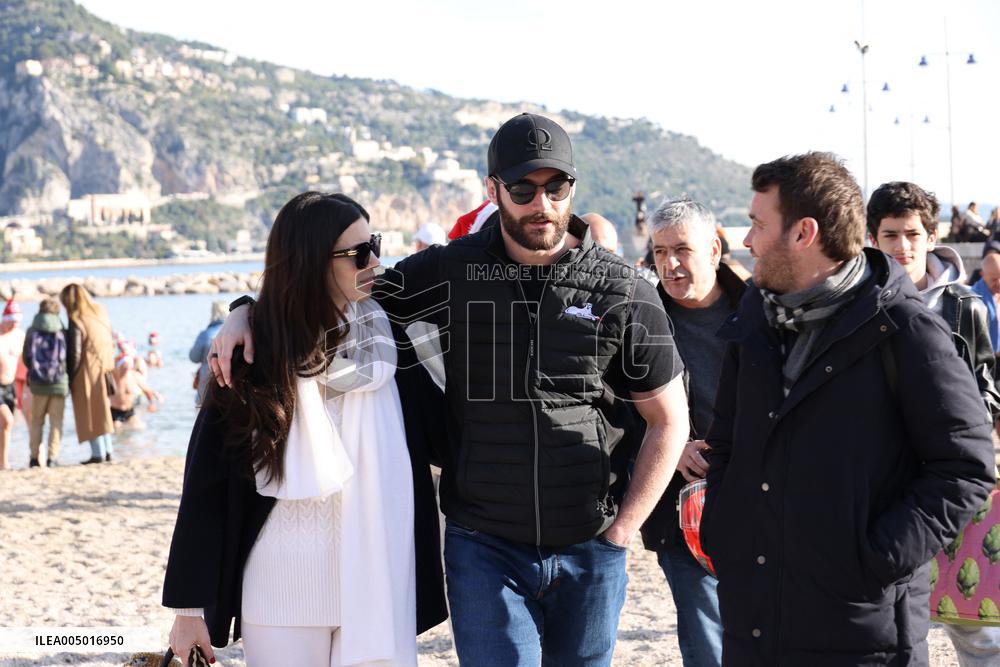 Louis Sarkozy in Menton For New Year’s Day Dip - France