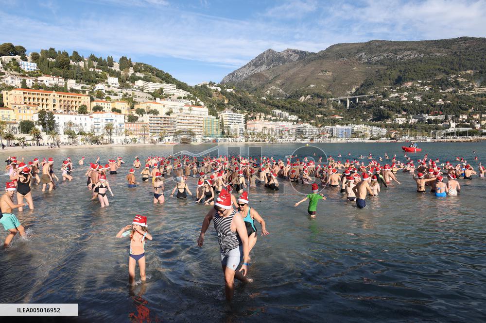 Louis Sarkozy in Menton For New Year’s Day Dip - France