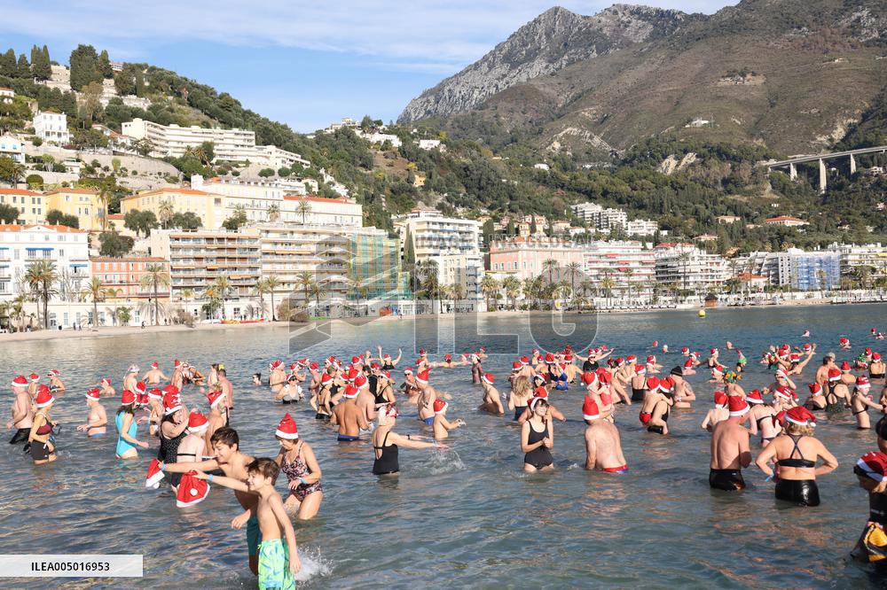 Louis Sarkozy in Menton For New Year’s Day Dip - France