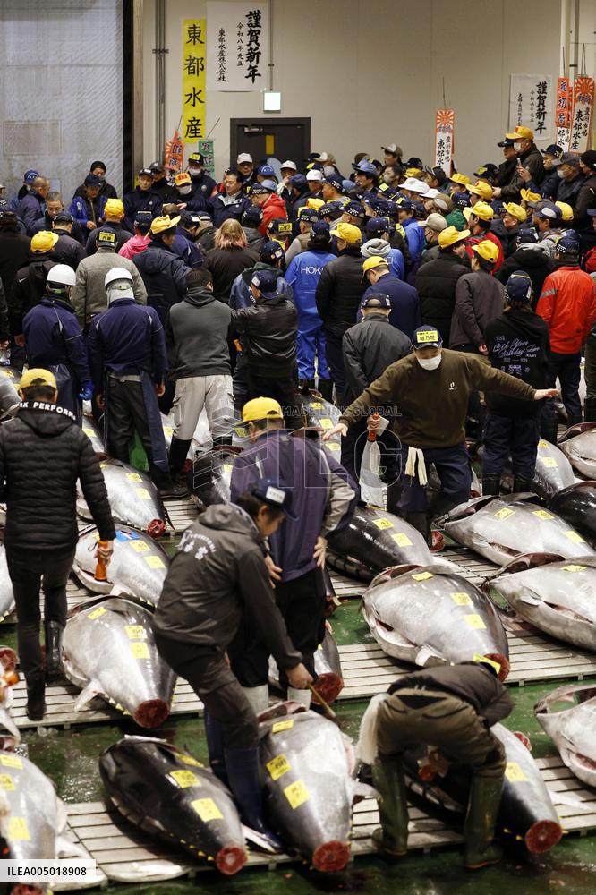 New Year tuna auction in Tokyo