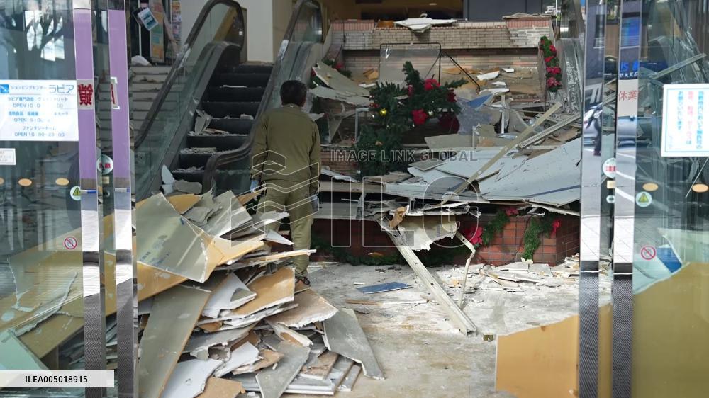 [Breaking News]Aftermath of strong quake in northeastern Japan