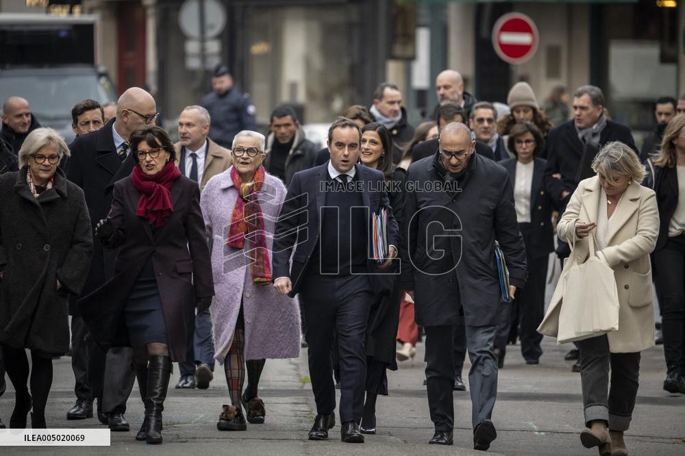 French Government Arriving at First Cabinet Meeting of 2026 at Elysee - Paris