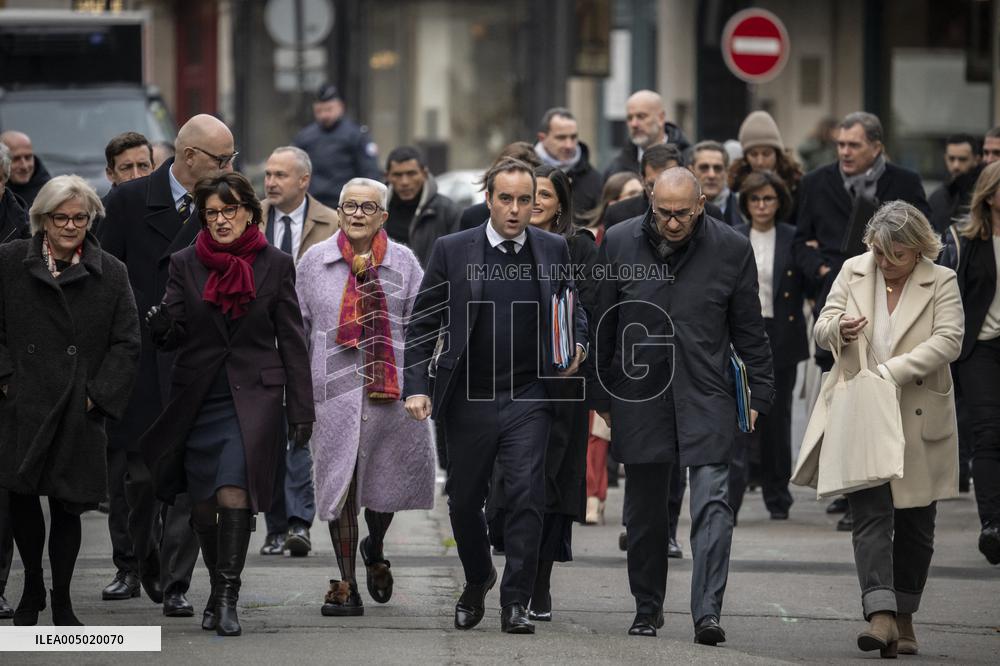 French Government Arriving at First Cabinet Meeting of 2026 at Elysee - Paris