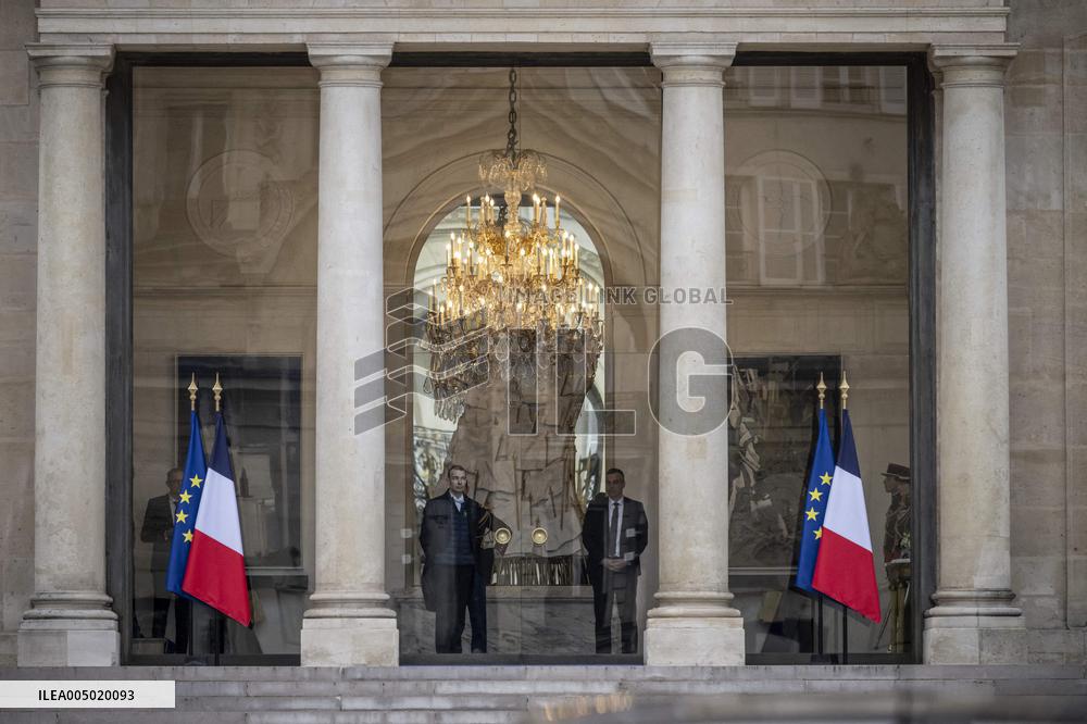 French Government Arriving at First Cabinet Meeting of 2026 at Elysee - Paris