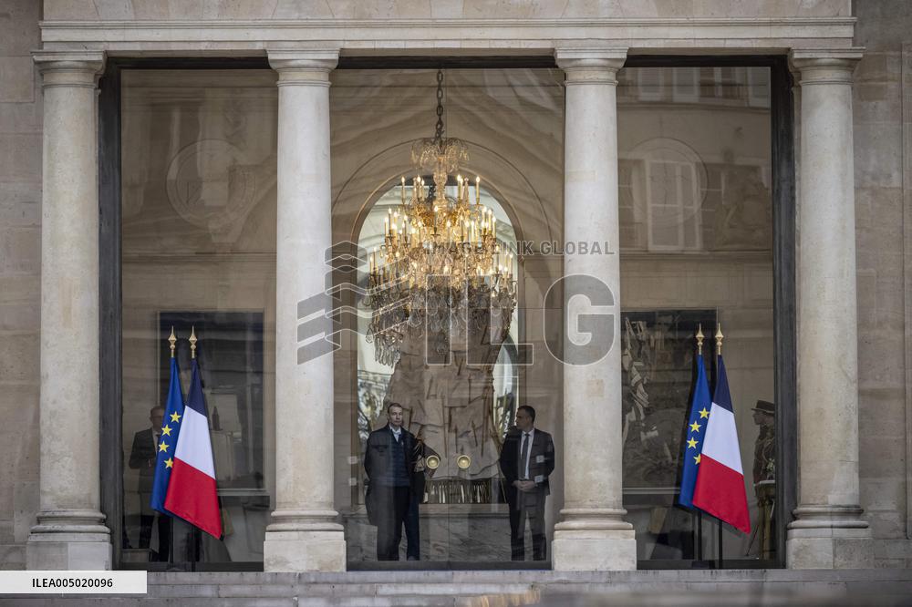 French Government Arriving at First Cabinet Meeting of 2026 at Elysee - Paris