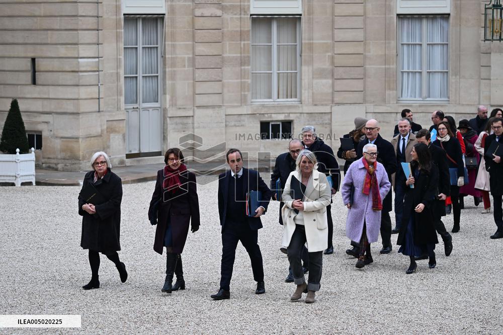 French Government Arriving at First Cabinet Meeting of 2026 at Elysee - Paris