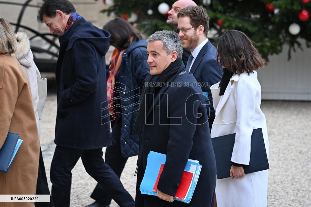 French Government Arriving at First Cabinet Meeting of 2026 at Elysee - Paris