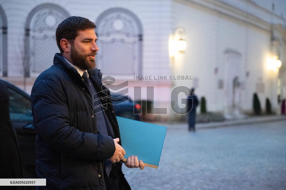 French Government Arriving at First Cabinet Meeting of 2026 at Elysee - Paris