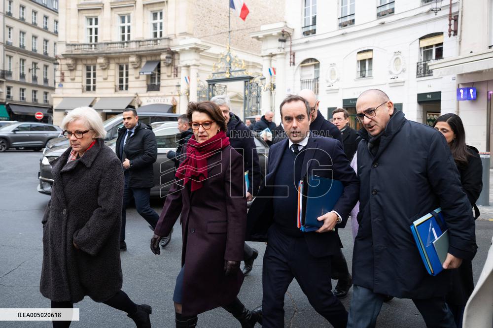French Government Arriving at First Cabinet Meeting of 2026 at Elysee - Paris