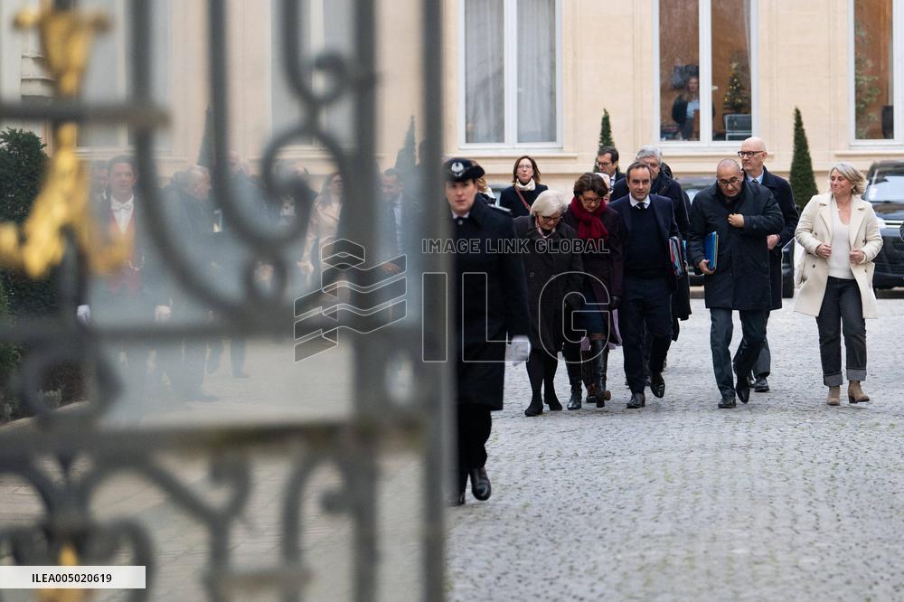 French Government Arriving at First Cabinet Meeting of 2026 at Elysee - Paris