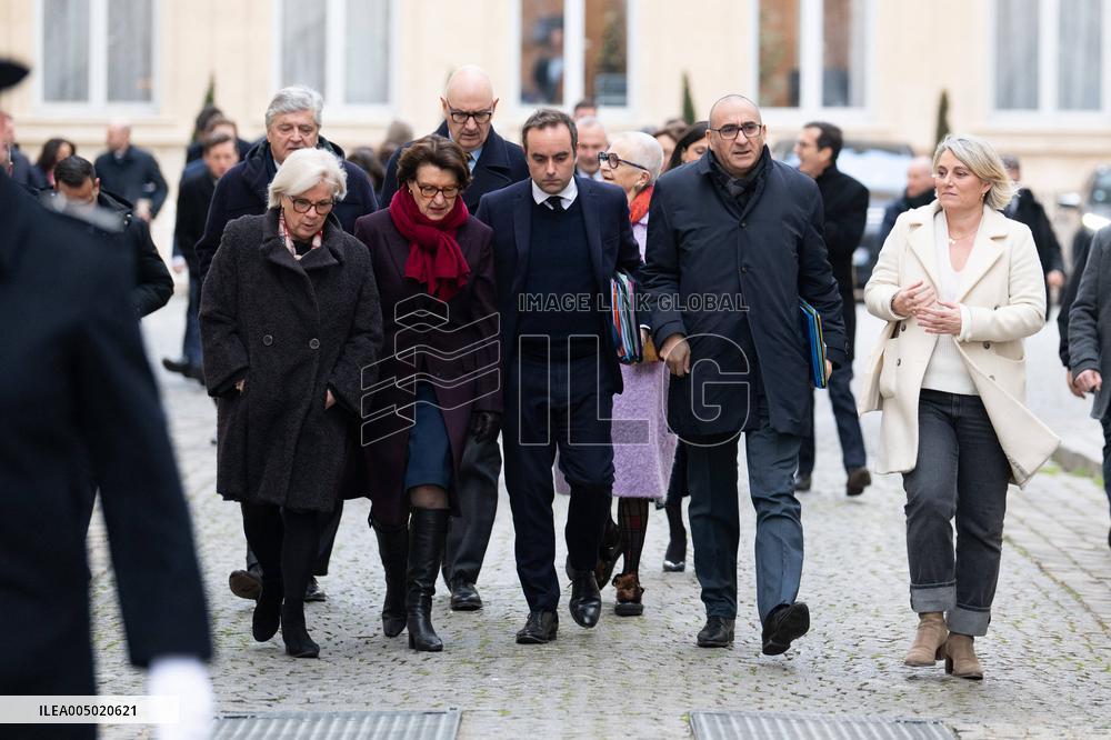 French Government Arriving at First Cabinet Meeting of 2026 at Elysee - Paris