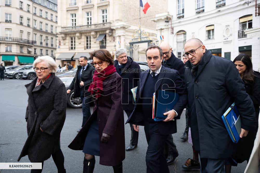 French Government Arriving at First Cabinet Meeting of 2026 at Elysee - Paris