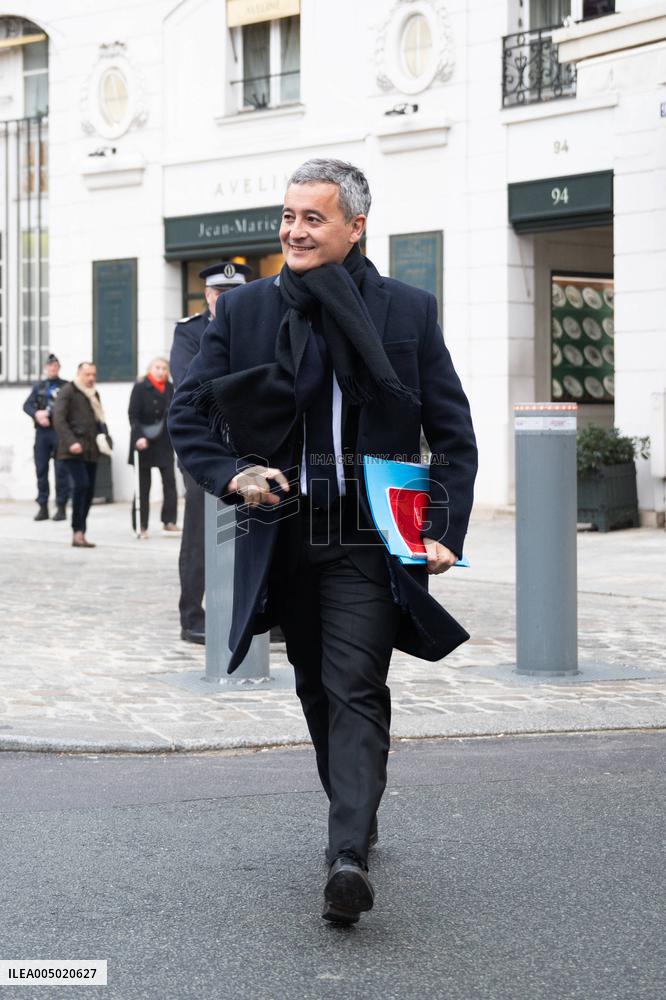 French Government Arriving at First Cabinet Meeting of 2026 at Elysee - Paris