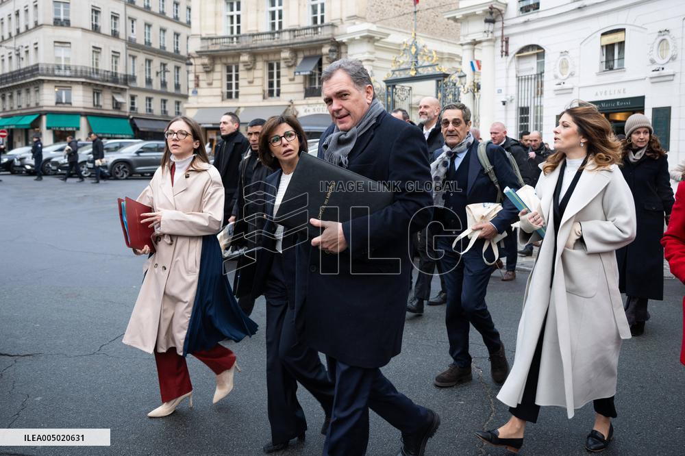 French Government Arriving at First Cabinet Meeting of 2026 at Elysee - Paris