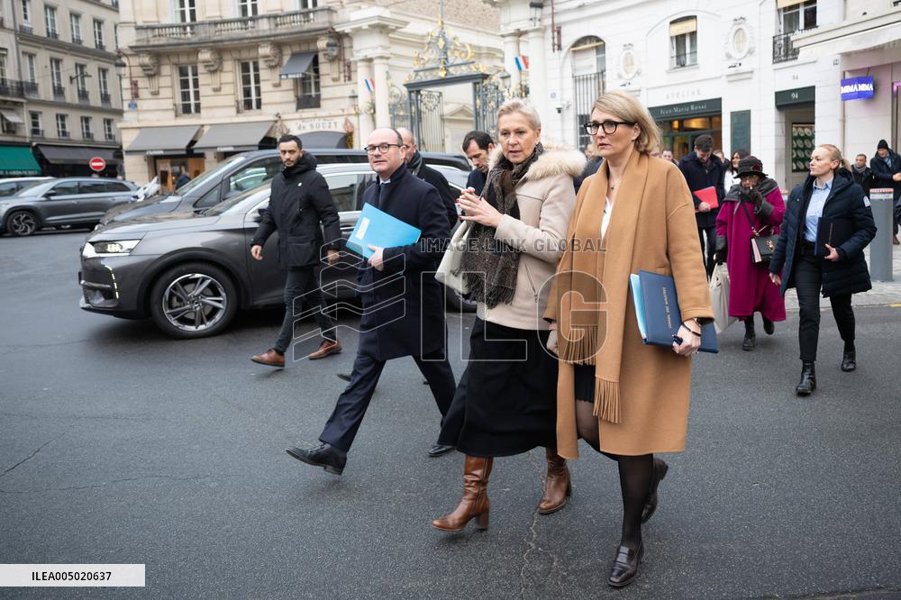 French Government Arriving at First Cabinet Meeting of 2026 at Elysee - Paris