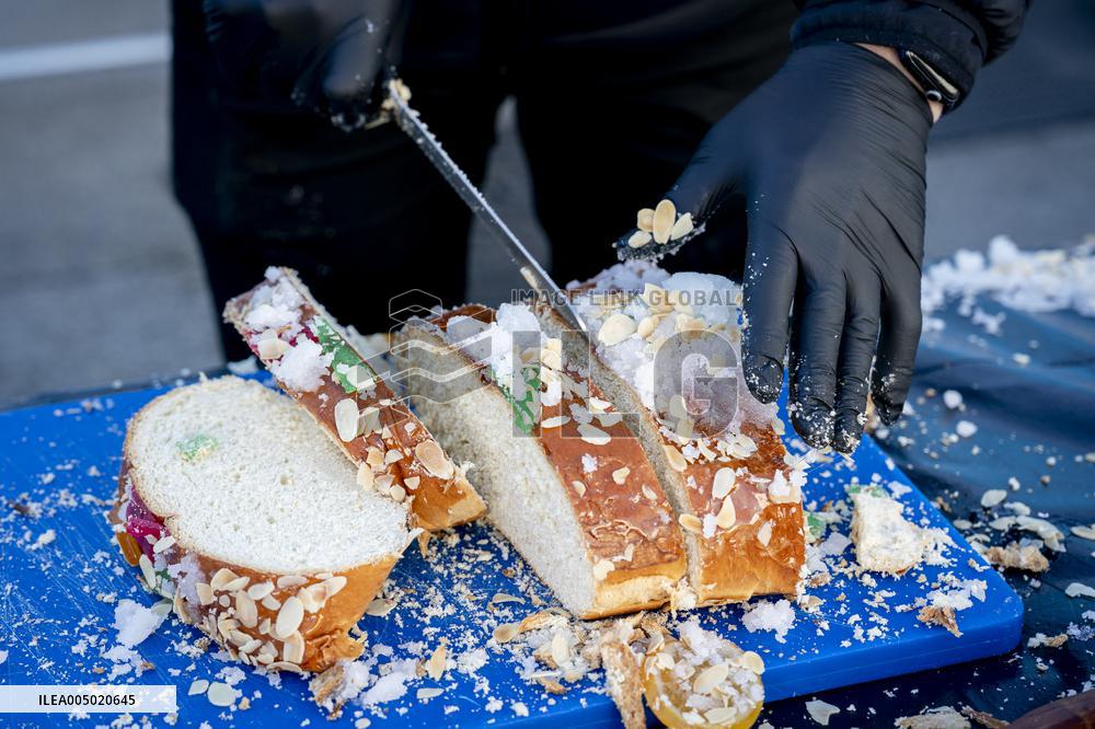 Traditional Roscón De Reyes of Aldeas Infantiles at Puerta Del Sol