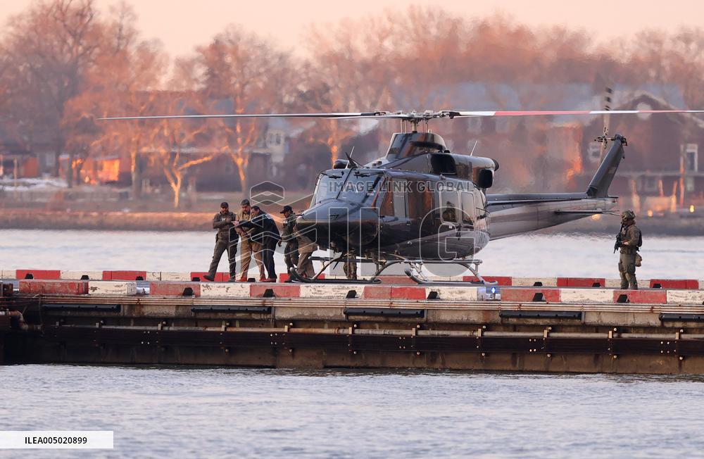 Maduro with Is Wife Arrive at New York Heliport - NYC