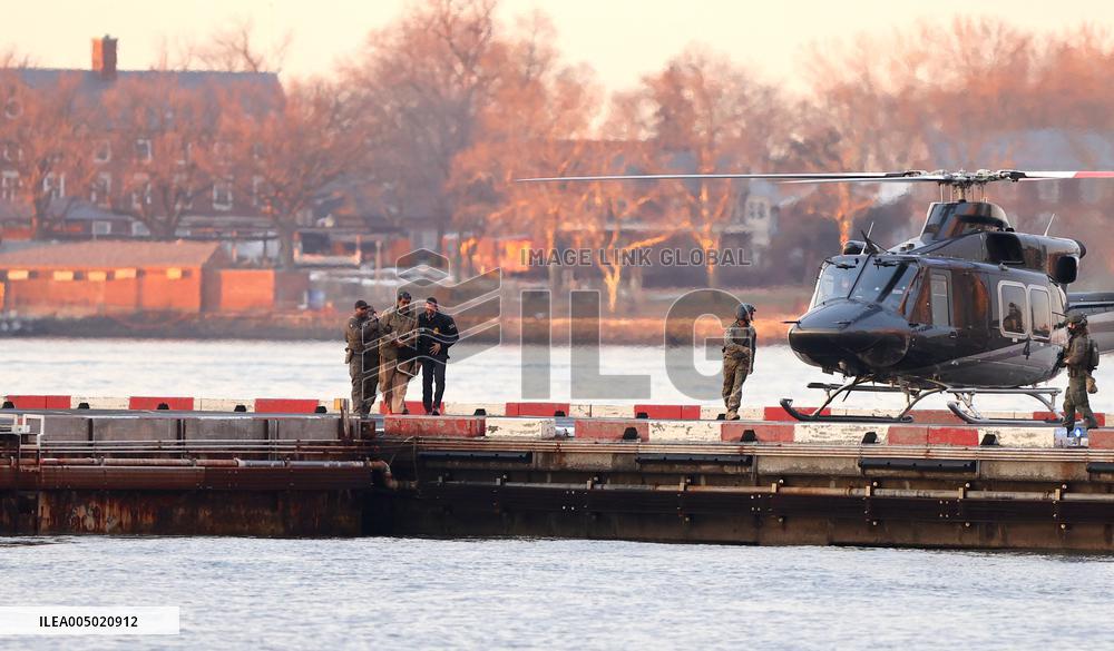 Maduro with Is Wife Arrive at New York Heliport - NYC