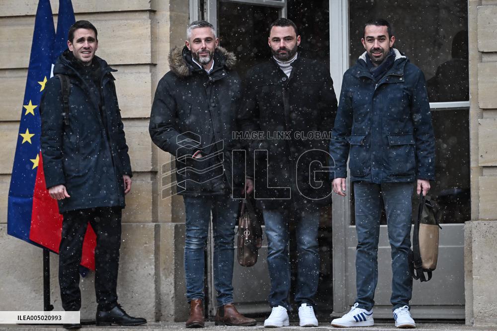 Meetings between representative agricultural organisations and French PM Sebastien Lecornu in Paris FA