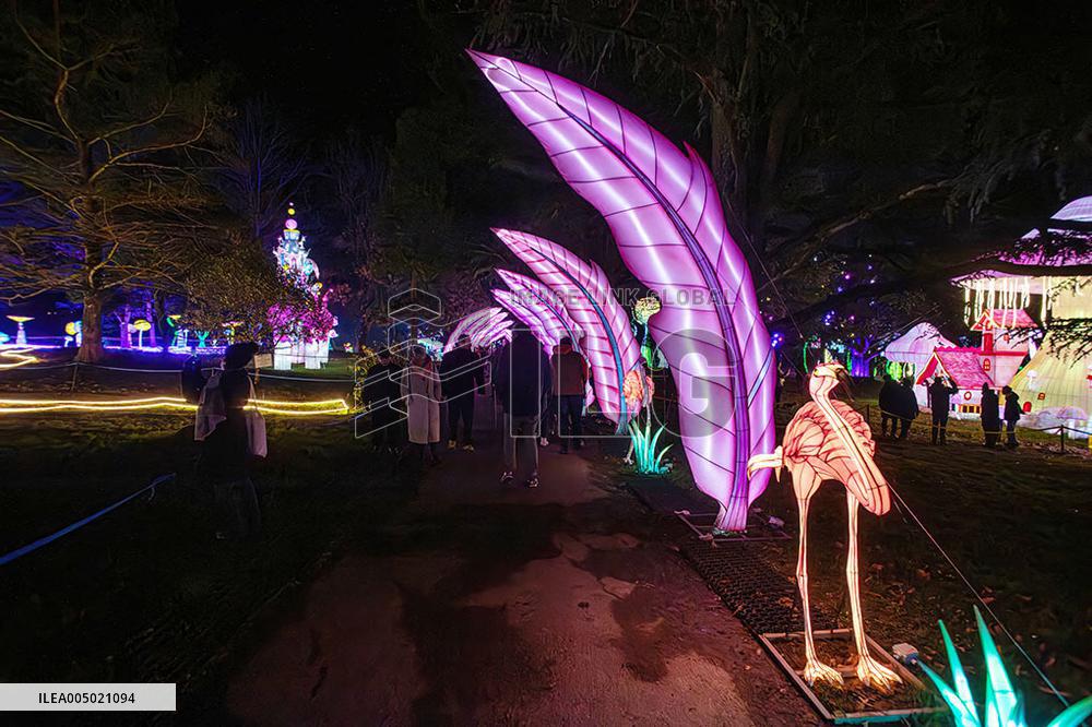 Lantern Festival At Chateau Castel Novel In Varetz - France