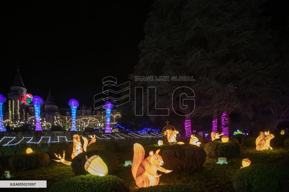 Lantern Festival At Chateau Castel Novel In Varetz - France