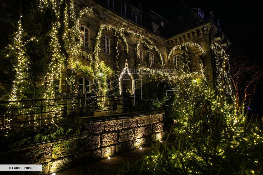 Lantern Festival At Chateau Castel Novel In Varetz - France