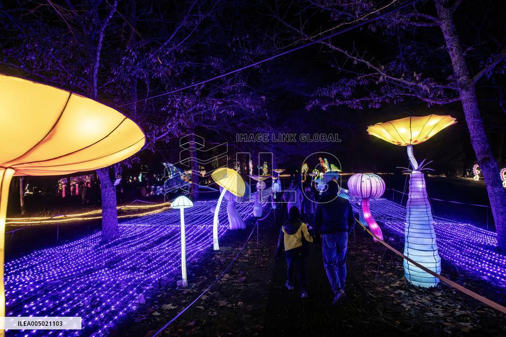 Lantern Festival At Chateau Castel Novel In Varetz - France