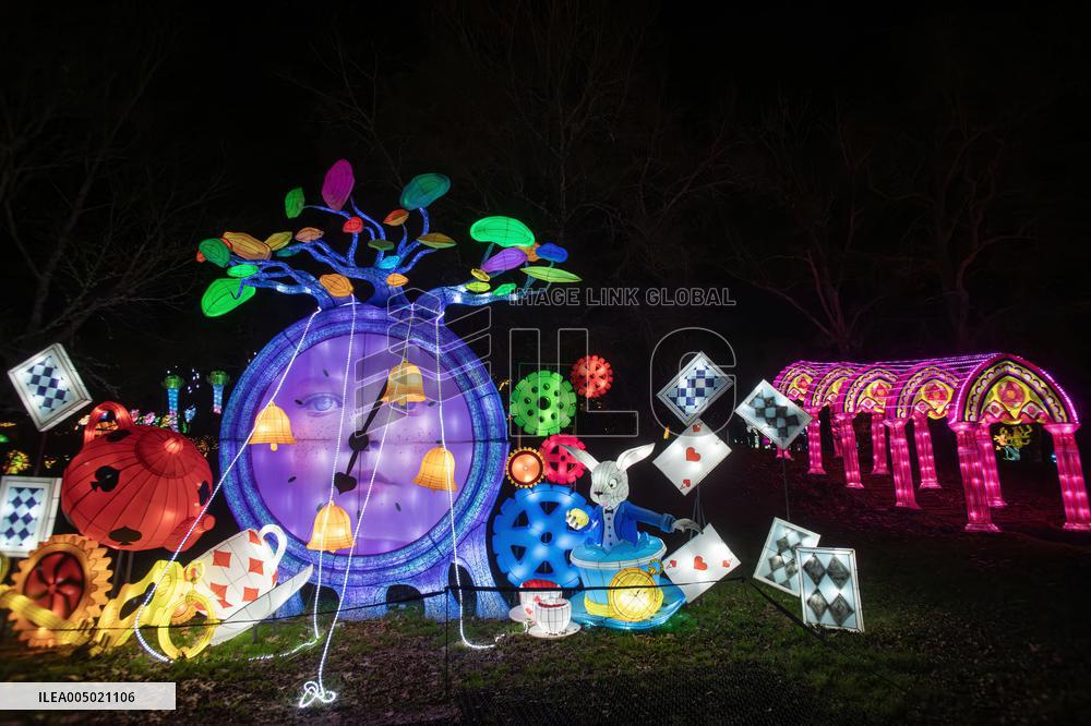 Lantern Festival At Chateau Castel Novel In Varetz - France