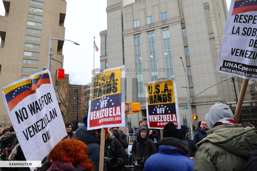 Maduro Supporters at The Federal Court - NYC