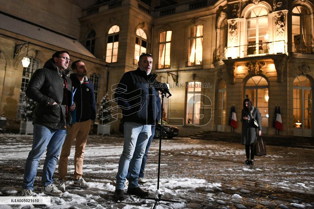 Meetings between representative agricultural organisations and French PM Sebastien Lecornu in Paris FA