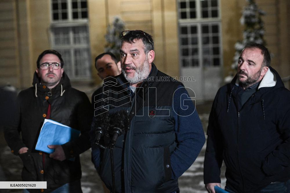 Meetings between representative agricultural organisations and French PM Sebastien Lecornu in Paris FA