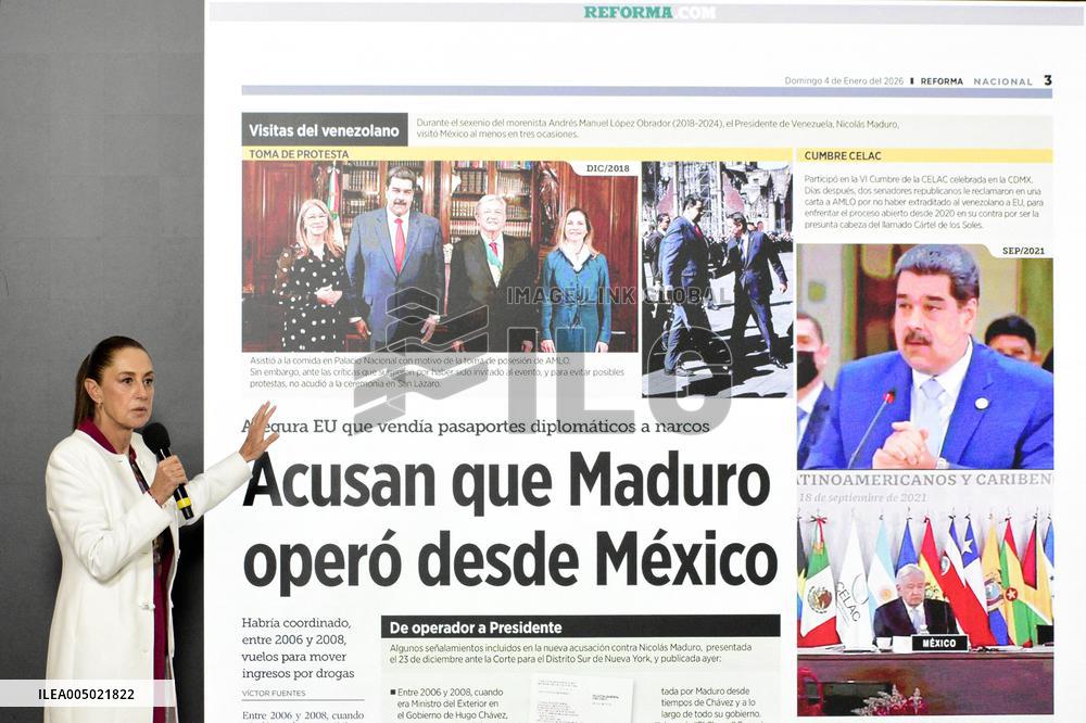 MPresident Claudia Sheinbaum Holds Briefing About Nicolas Maduro