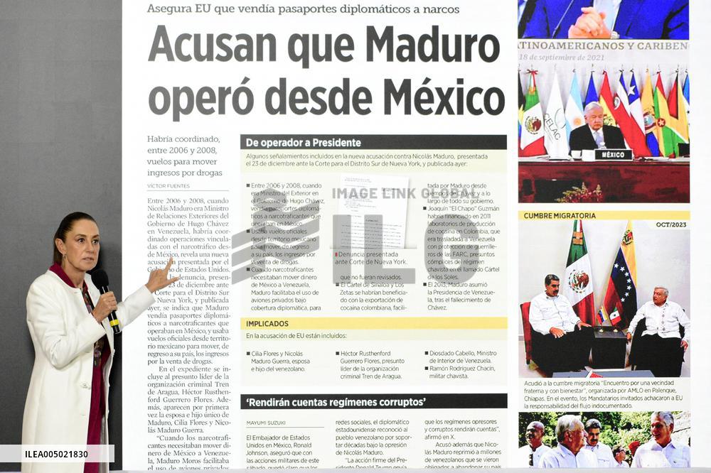 MPresident Claudia Sheinbaum Holds Briefing About Nicolas Maduro