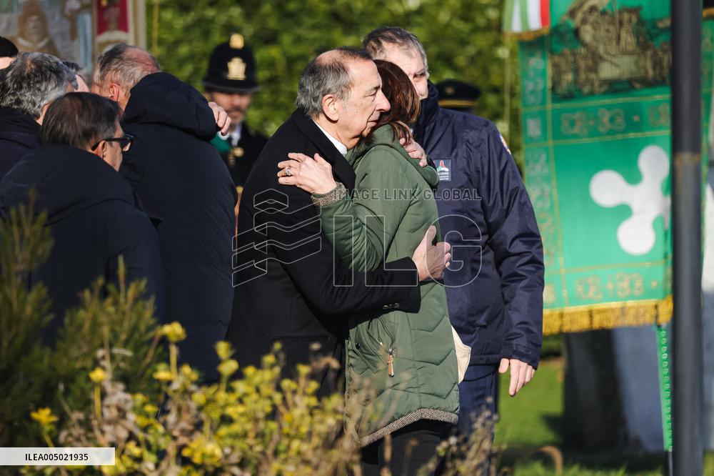 Coffins Of Crans Montana Fire Victims Arrive At Linate Airport - Milan