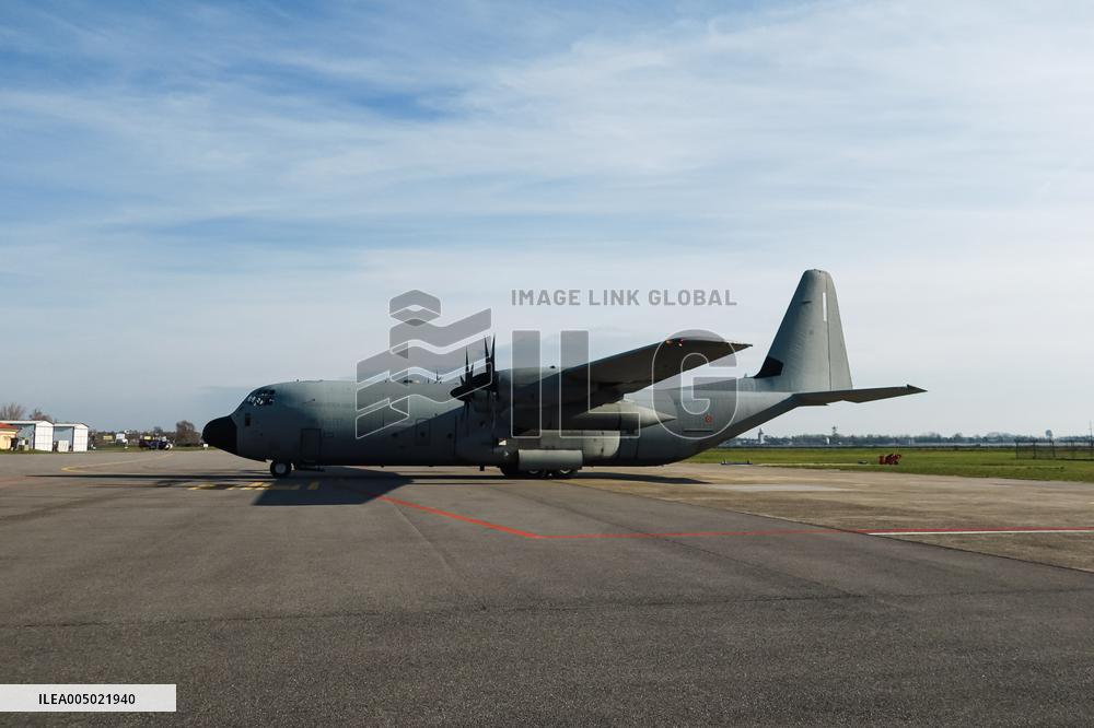 Coffins Of Crans Montana Fire Victims Arrive At Linate Airport - Milan