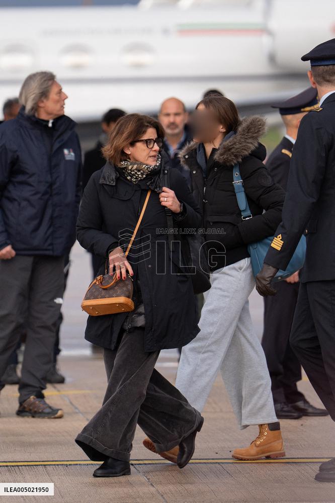 Coffins Of Crans Montana Fire Victims Arrive At Linate Airport - Milan