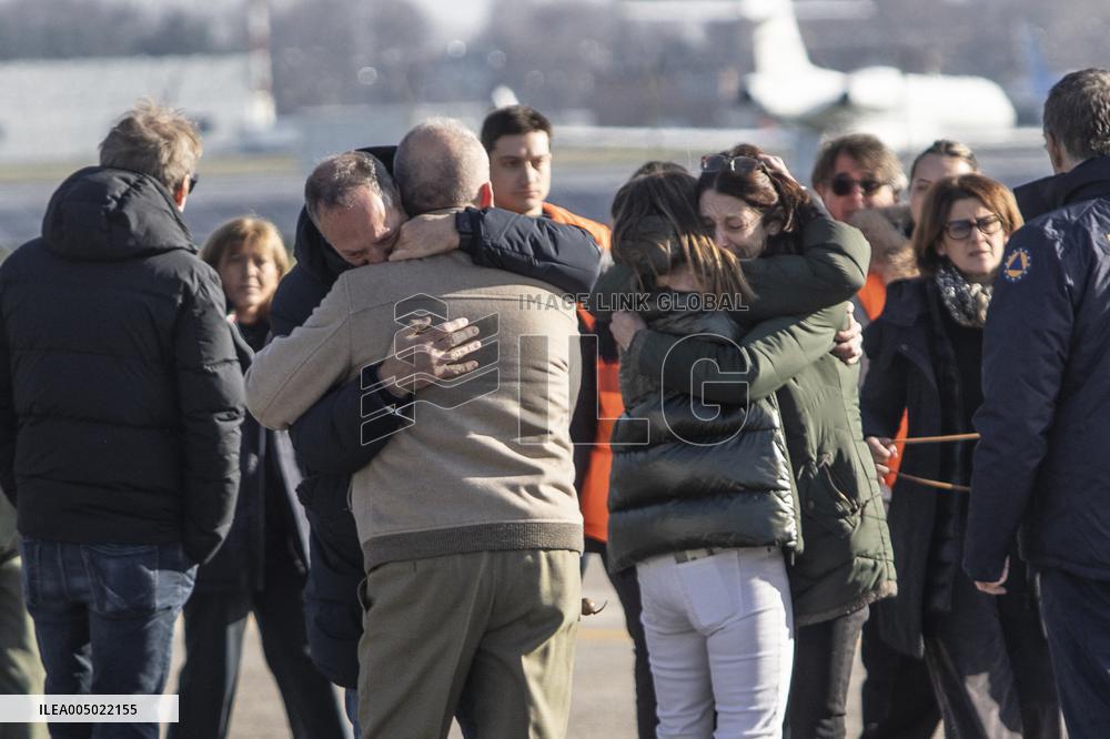 Bodies Of Boys From Crans-Montana Fire Arrive In Milan - Italy