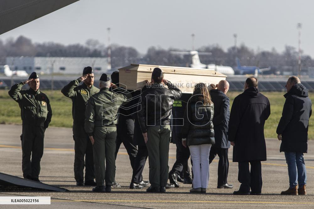 Bodies Of Boys From Crans-Montana Fire Arrive In Milan - Italy