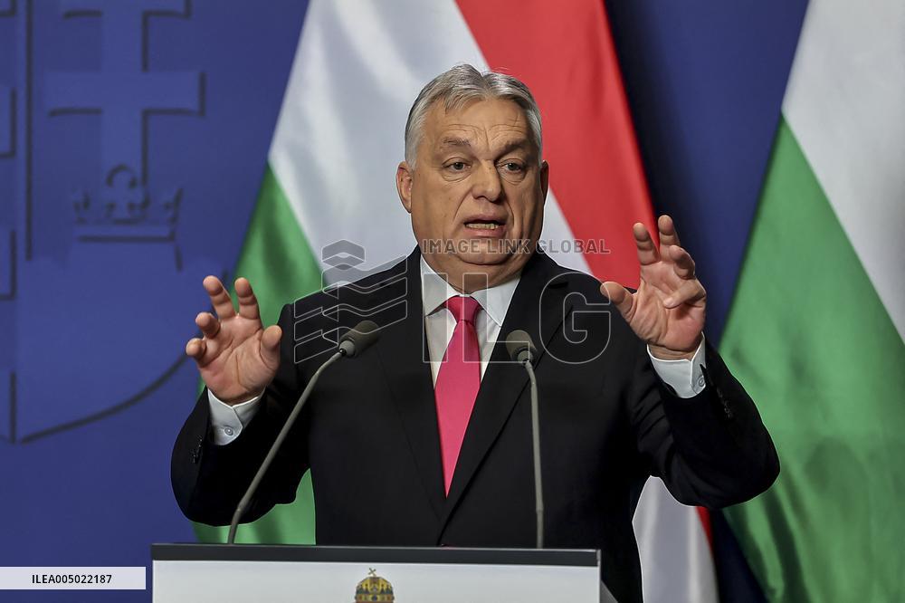 Viktor Orban At His Annual International Press Conference - Budapest