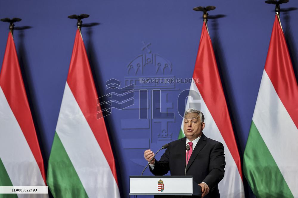 Viktor Orban At His Annual International Press Conference - Budapest