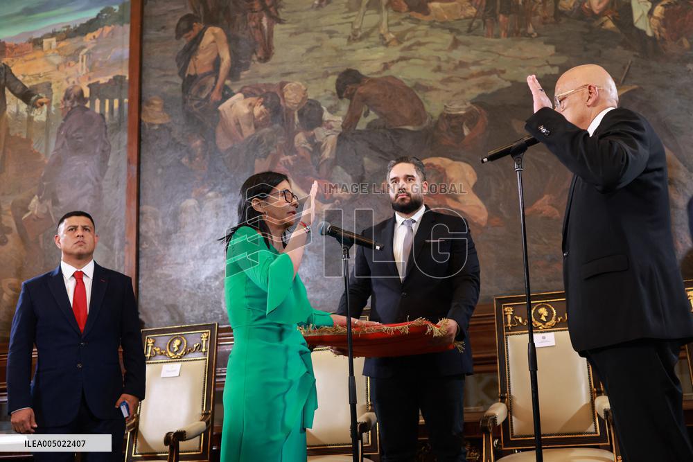 Delcy Rodriguez Sworn In As Acting President - Caracas