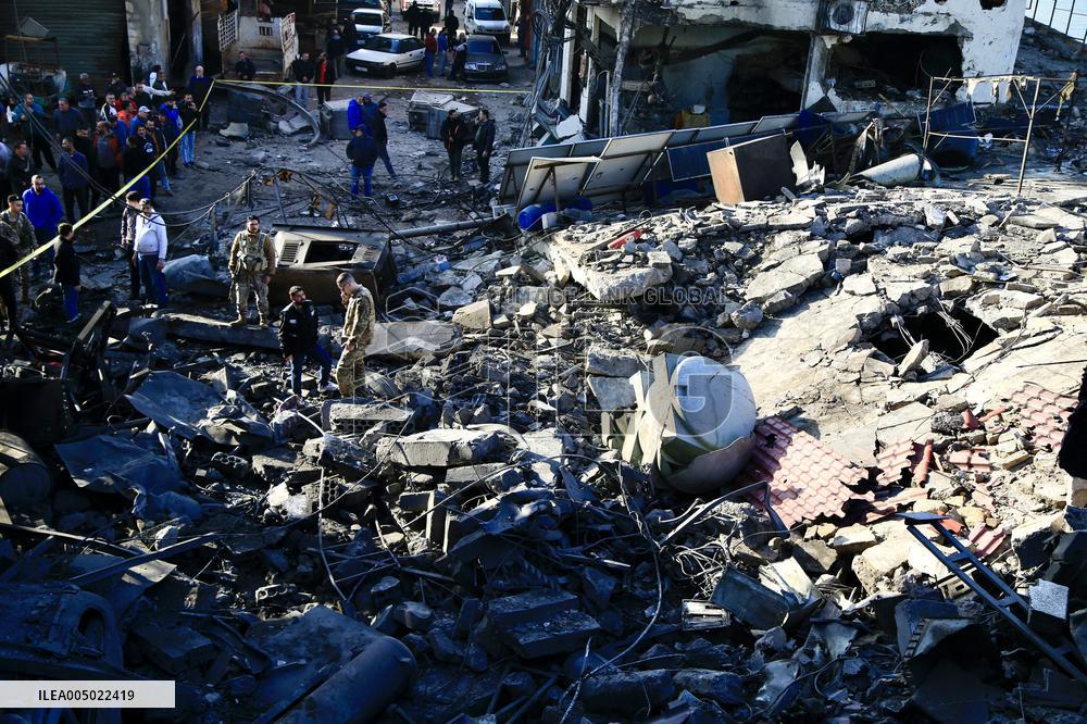 Aftermath Of Israeli Airstrike On Industrial Area Near Sidon - Lebanon