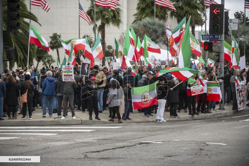 Iran Regime Opponents Protest In LA