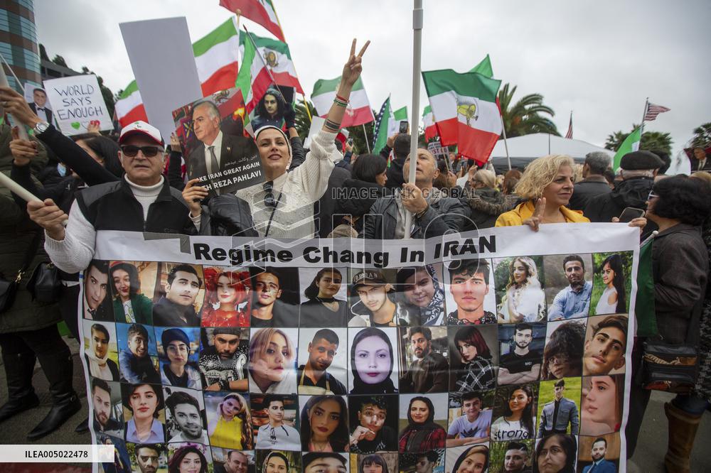 Iran Regime Opponents Protest In LA