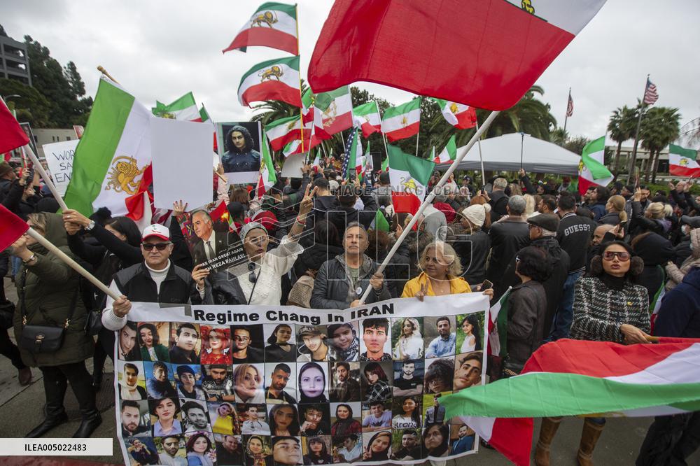 Iran Regime Opponents Protest In LA